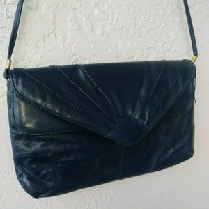 1980's Vintage Navy Blue Shoulder/Handbag Purse